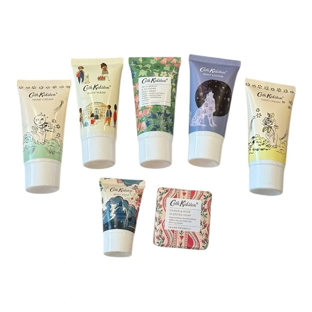 CATH KIDSTON 8 Piece Mini Travel Size Body Wash, Lotion, Hand Cream & Soap